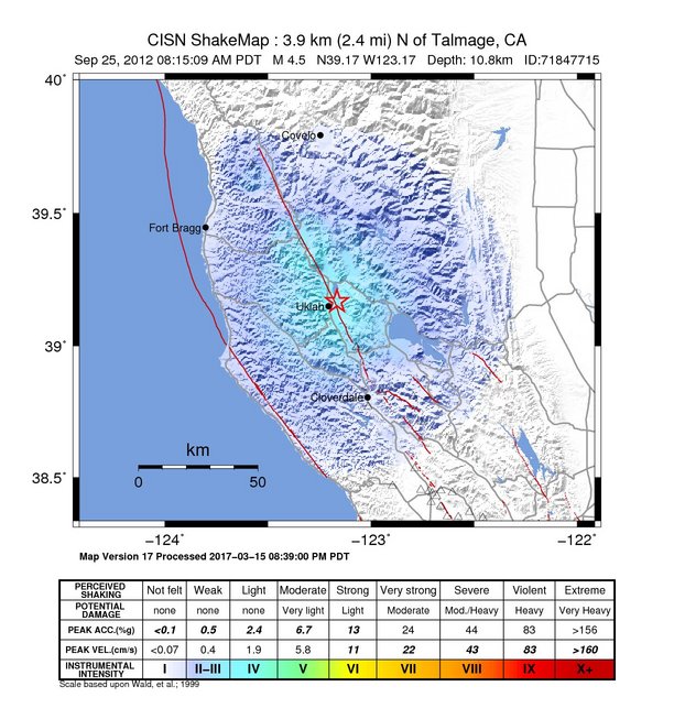 ShakeMap Intensity Thumbnail